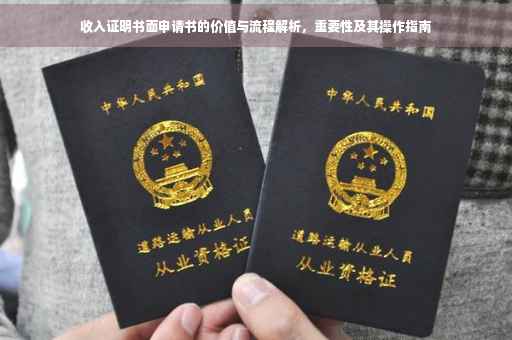 收入证明书面申请书的价值与流程解析，重要性及其操作指南