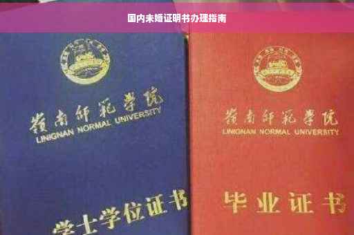 国内未婚证明书办理指南