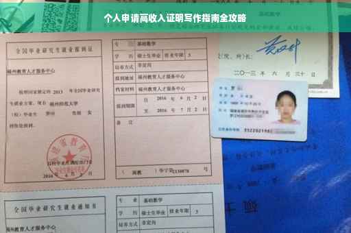 个人申请高收入证明写作指南全攻略