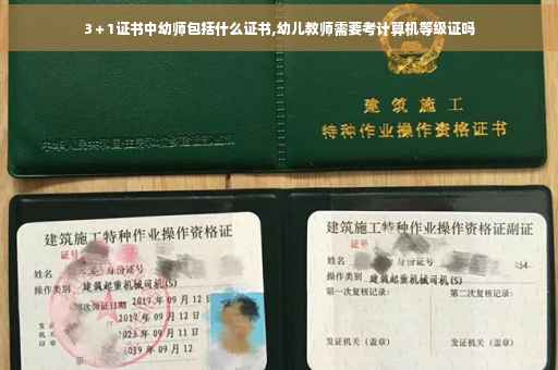 3＋1证书中幼师包括什么证书,幼儿教师需要考计算机等级证吗