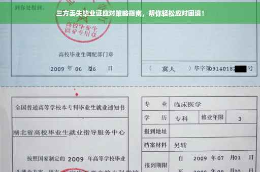 三方丢失毕业证应对策略指南，帮你轻松应对困境！