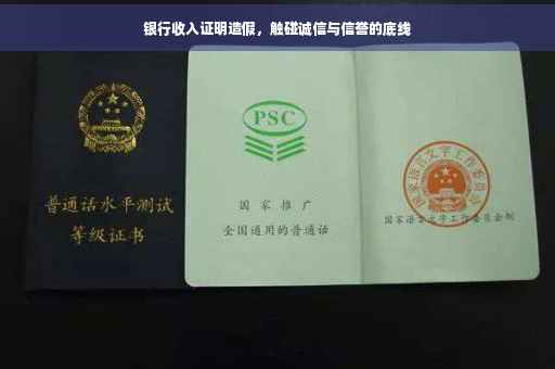银行收入证明造假，触碰诚信与信誉的底线