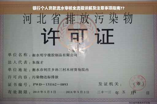 银行个人贷款流水审核全流程详解及注意事项指南??
