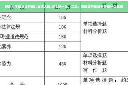 控制科学毕业证书图片高清大图,羽毛球一级、二级、三级裁判员证书各是什么颜色 控制科学毕业证书图片高清大图,羽毛球一级、二级、三级裁判员证书各是什么颜色