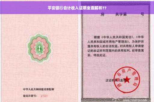 平安银行会计收入证明全面解析??