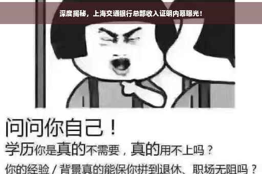 深度揭秘，上海交通银行总部收入证明内幕曝光！
