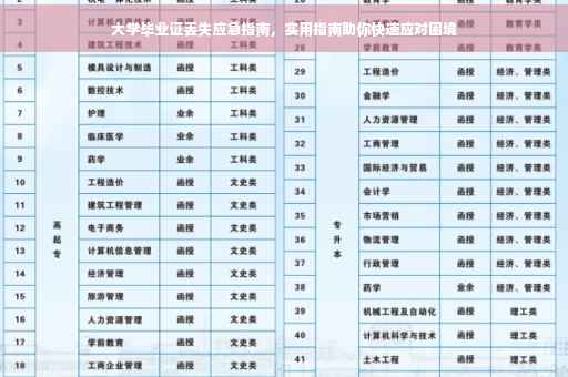 大学毕业证丢失应急指南，实用指南助你快速应对困境