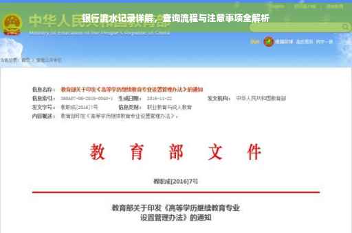 银行流水记录详解，查询流程与注意事项全解析
