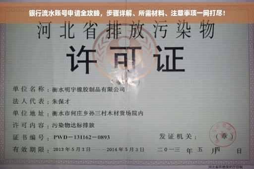 银行流水账号申请全攻略，步骤详解、所需材料、注意事项一网打尽！
