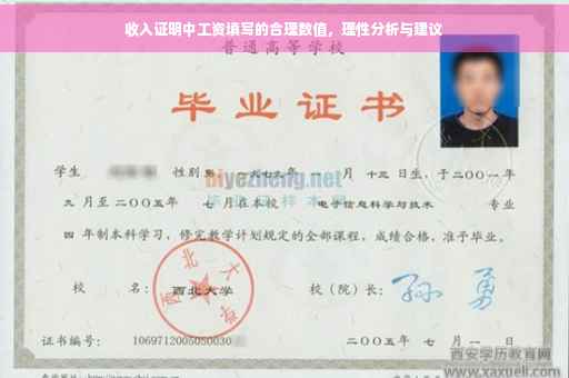 收入证明中工资填写的合理数值，理性分析与建议