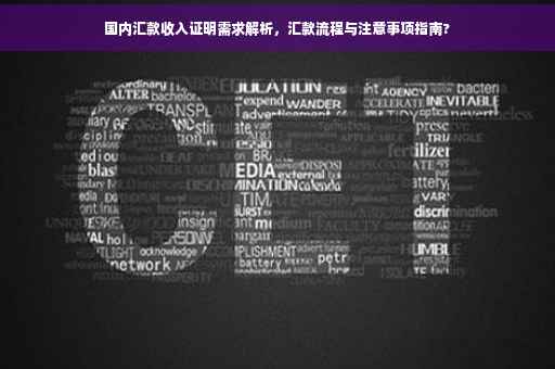 国内汇款收入证明需求解析，汇款流程与注意事项指南?