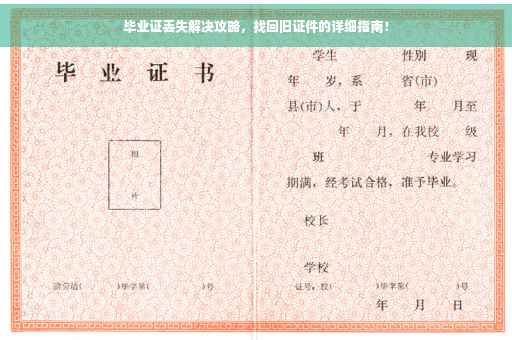 毕业证丢失解决攻略，找回旧证件的详细指南！