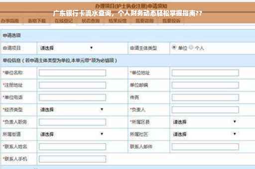 广东银行卡流水查询，个人财务动态轻松掌握指南??