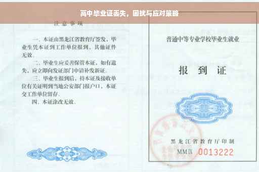 高中毕业证丢失，困扰与应对策略
