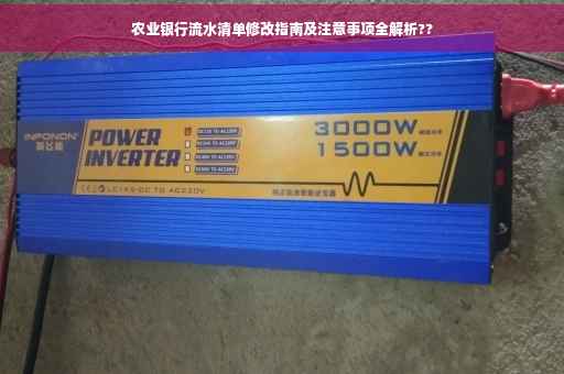 农业银行流水清单修改指南及注意事项全解析??
