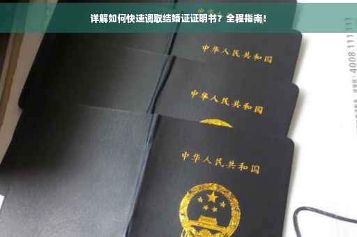 详解如何快速调取结婚证证明书？全程指南！