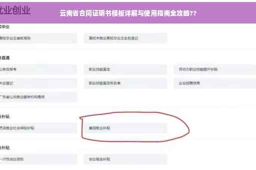 云南省合同证明书模板详解与使用指南全攻略??