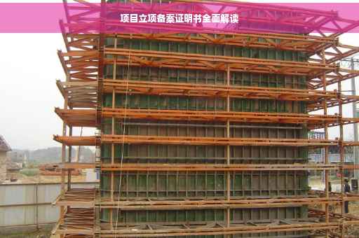项目立项备案证明书全面解读