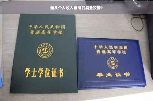 汕头个人收入证明开具全攻略?