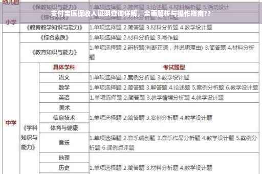 支付宝医保收入证明查询详解，全面解析与操作指南??