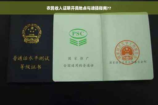 农民收入证明开具地点与途径指南??