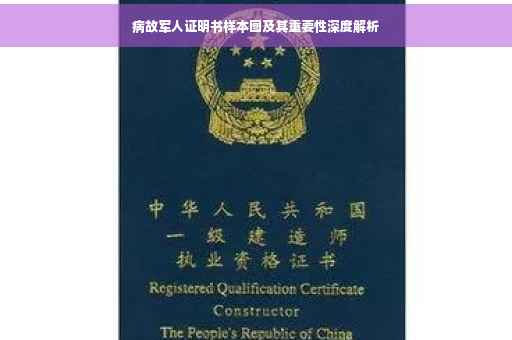 病故军人证明书样本图及其重要性深度解析