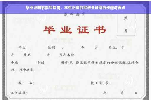 毕业证明书撰写指南，学生正确书写毕业证明的步骤与要点