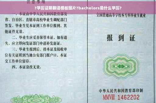 ?学历证明翻译模板图片?bachelors是什么学历?