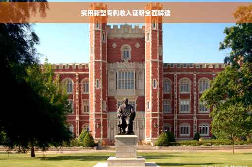 实用新型专利收入证明全面解读