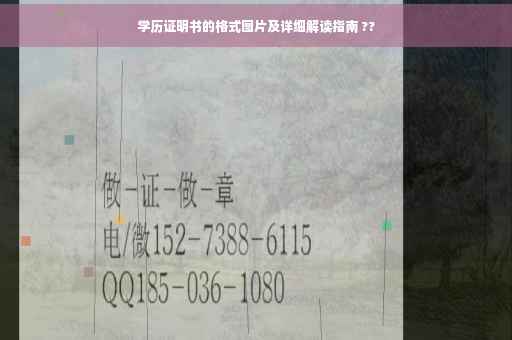 学历证明书的格式图片及详细解读指南 ??