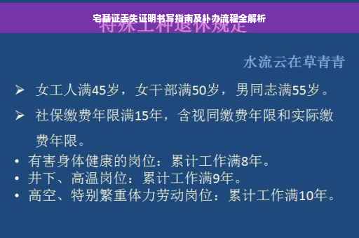 宅基证丢失证明书写指南及补办流程全解析