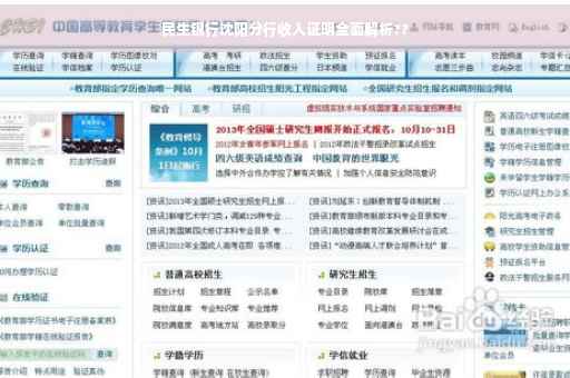 民生银行沈阳分行收入证明全面解析??