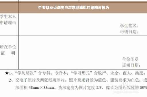 中专毕业证遗失应对求职尴尬的策略与技巧