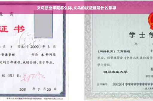 义乌职业学院怎么样,义乌的权益证是什么意思