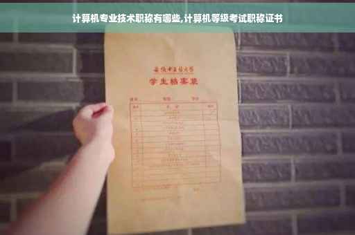 计算机专业技术职称有哪些,计算机等级考试职称证书