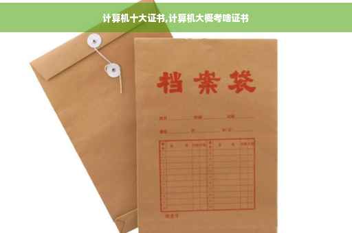 计算机十大证书,计算机大概考啥证书
