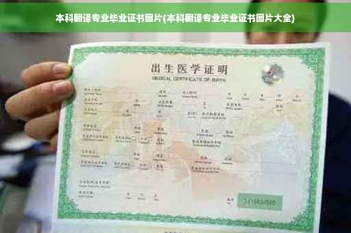 本科翻译专业毕业证书图片(本科翻译专业毕业证书图片大全)