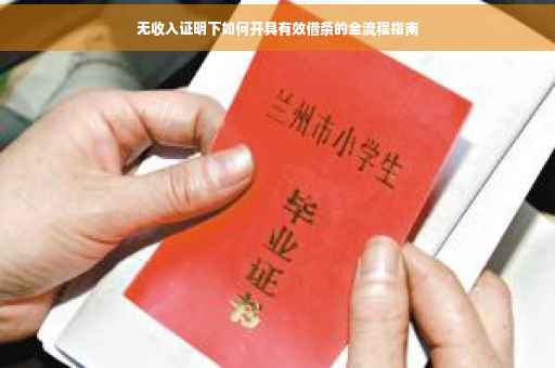 无收入证明下如何开具有效借条的全流程指南