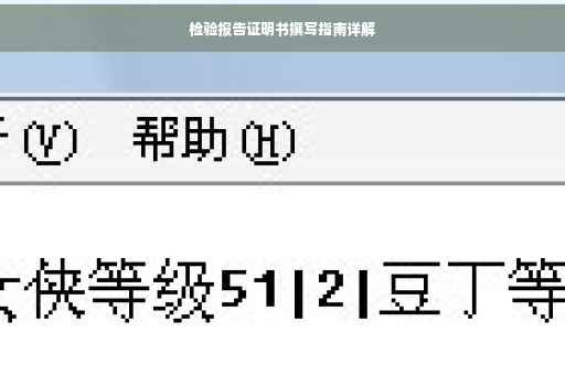 检验报告证明书撰写指南详解