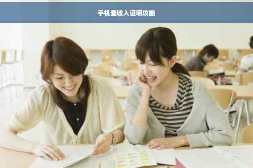 手机查收入证明攻略