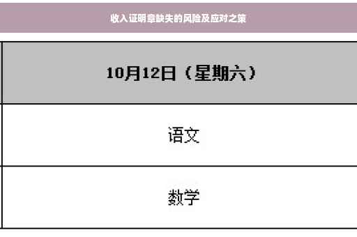 收入证明章缺失的风险及应对之策