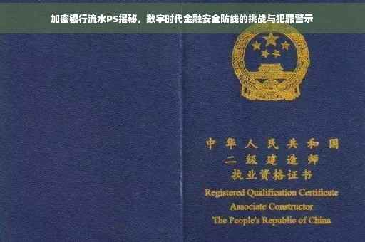 加密银行流水PS揭秘，数字时代金融安全防线的挑战与犯罪警示