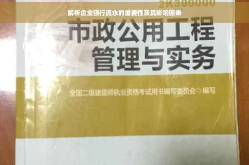 解析企业银行流水的重要性及其影响因素