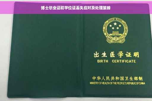 博士毕业证和学位证丢失应对及处理策略