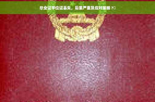 毕业证学位证丢失，后果严重及应对策略 ?✨