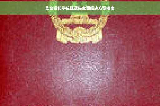 毕业证和学位证遗失全面解决方案指南