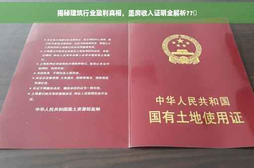 揭秘建筑行业盈利真相，盖房收入证明全解析??️