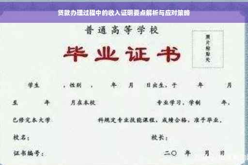 贷款办理过程中的收入证明要点解析与应对策略