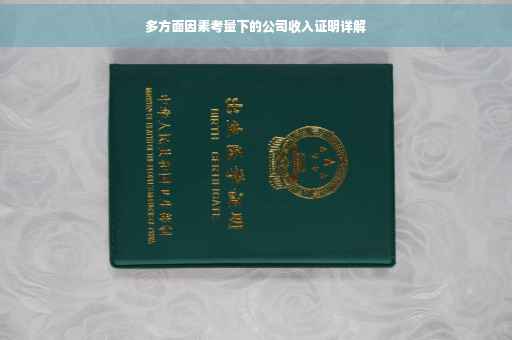 多方面因素考量下的公司收入证明详解