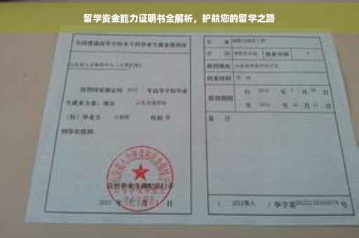 留学资金能力证明书全解析，护航您的留学之路